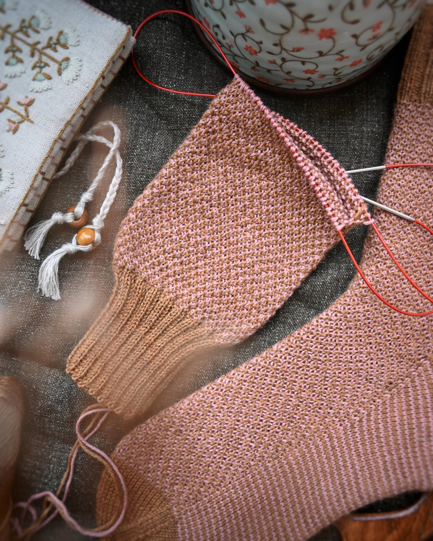 Socks knitting pattern |Birch Seed Socks| PDF file