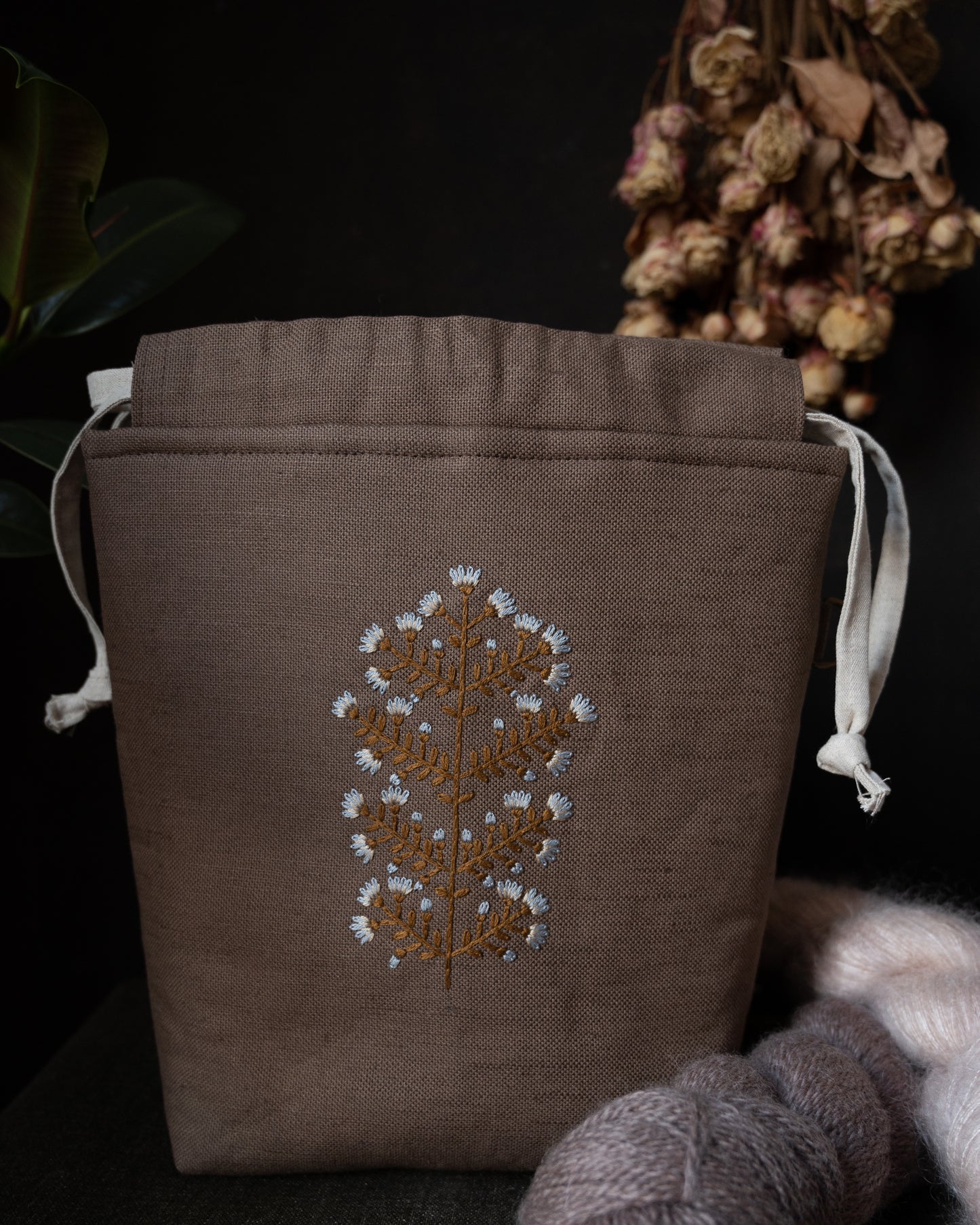 Blue Autumn Flowers small bag
