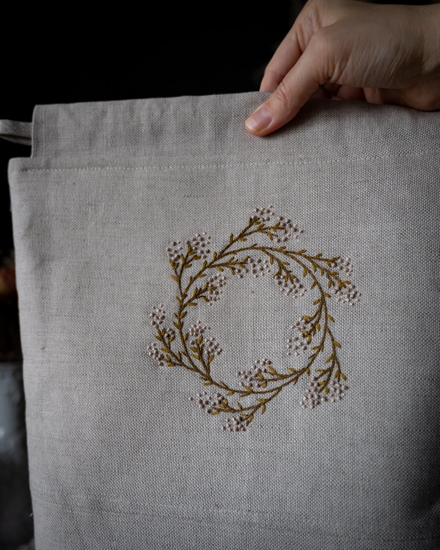 Pink Spring wreath bag