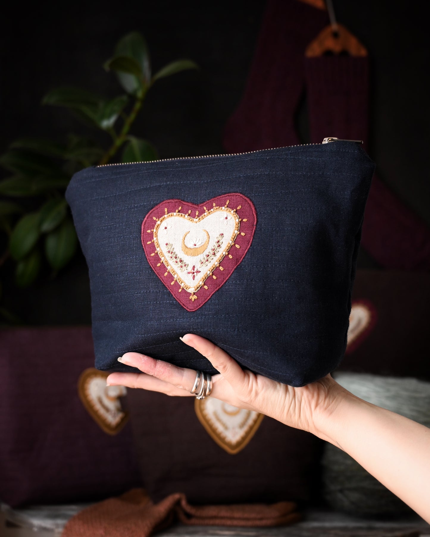 Love navy pouch