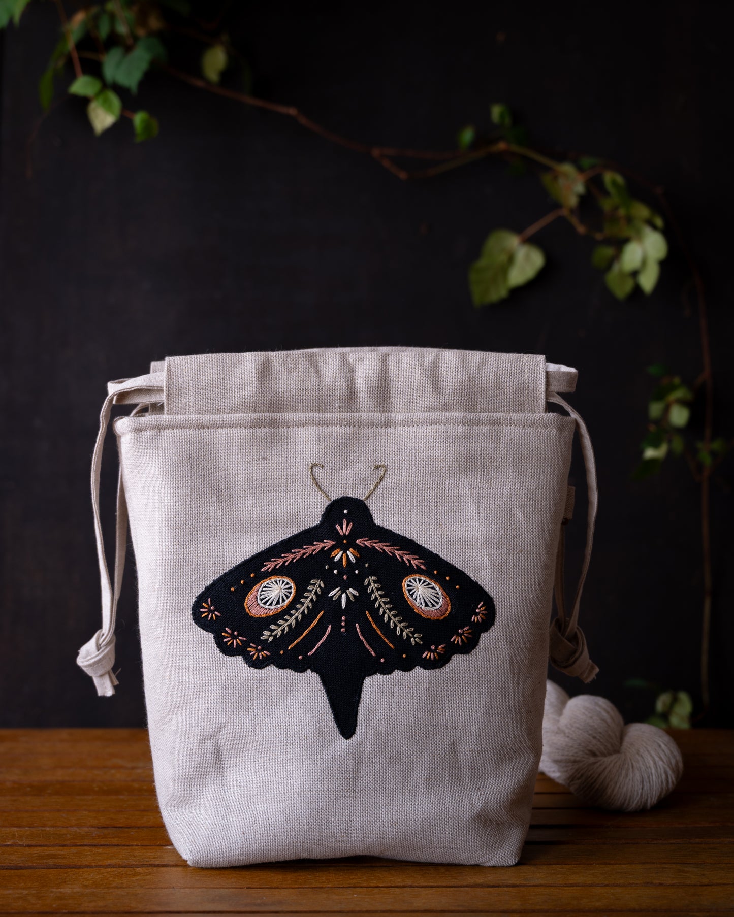 Black moth small pink