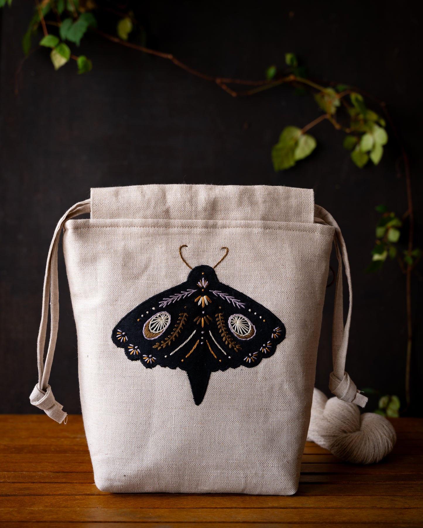 Black moth small purple