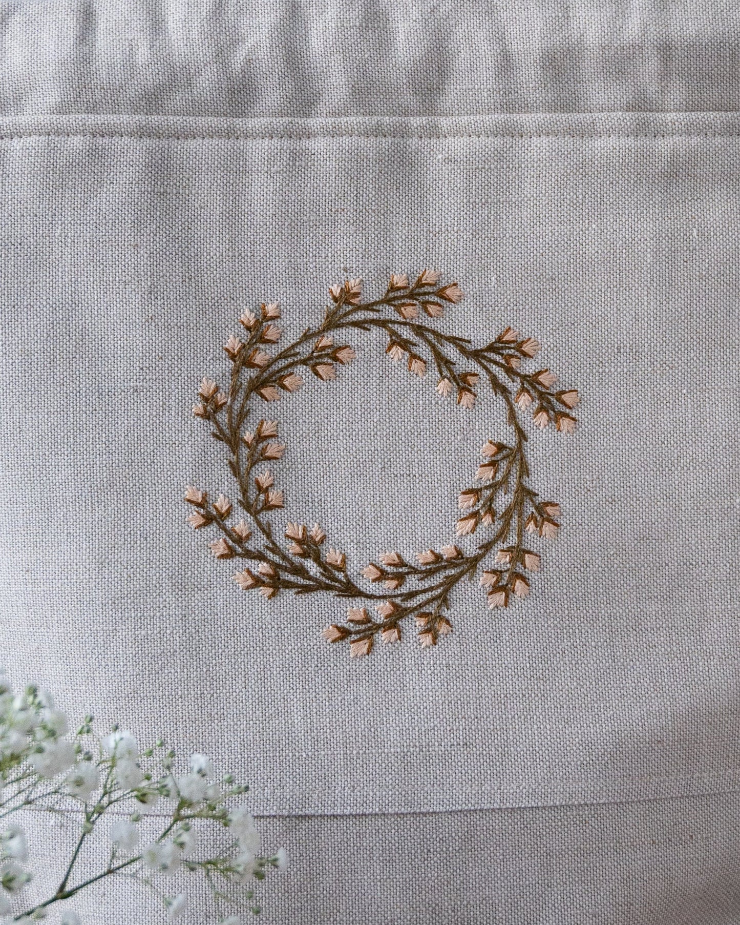 Peach Spring large wreath bag