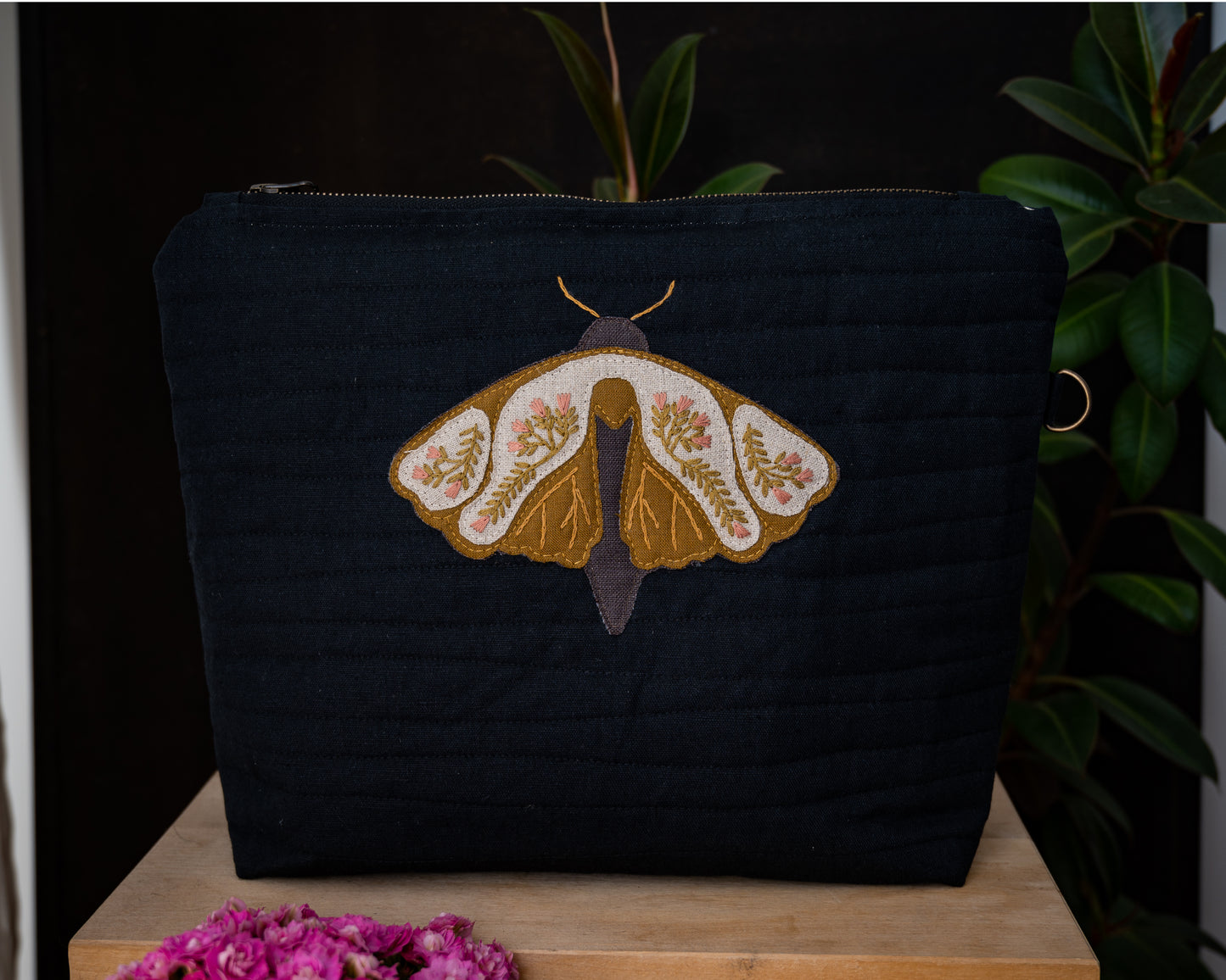 Golden moth bag