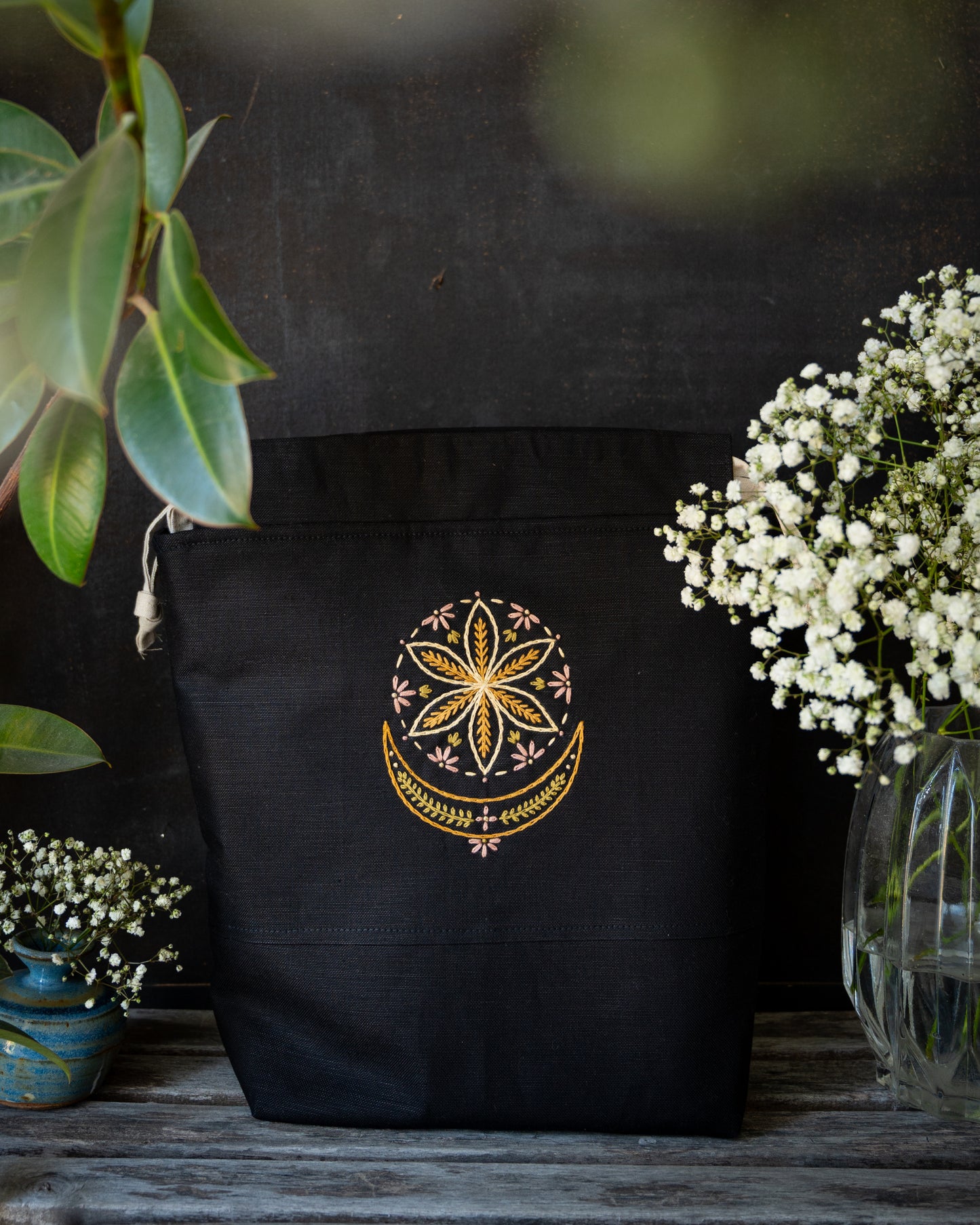 Balance large bag - pink flowers