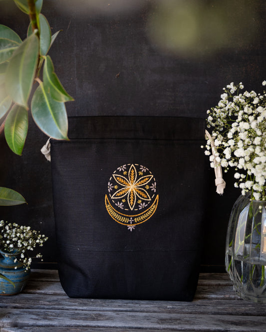 Balance large bag - purple flowers
