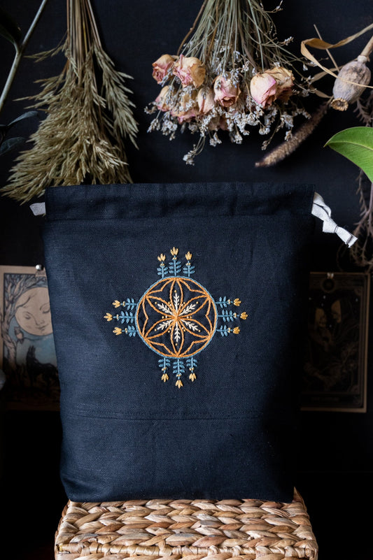 Blue 'Circle of existence' bag